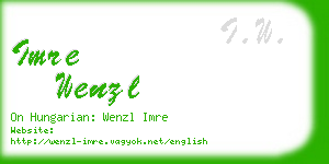 imre wenzl business card